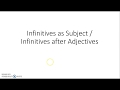 Infinitives as Subjects and Objects