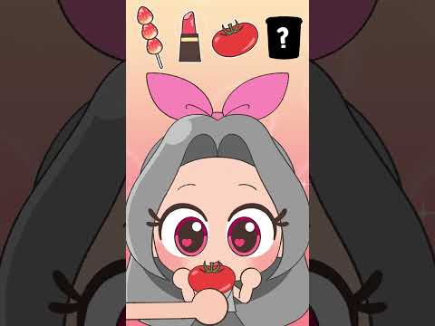 냠!❤️ 빨간 음식 함께 먹어요! 레드의 이모지 먹방 #먹방 #이모지먹방 #레인보우버블젬 #shorts