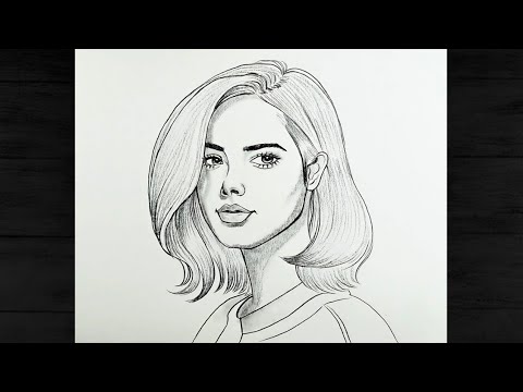 How to draw a girl -step by step || Easy Way To draw a face || Pencil sketch for  beginners