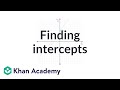 Finding X and Y Intercepts in Algebra
