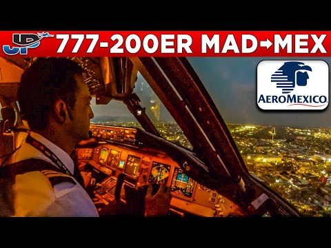 AeroMexico Boeing 777-200ER Cockpit Madrid🇪🇸 to Mexico City🇲🇽