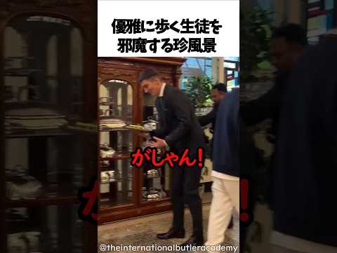優雅に歩く生徒を邪魔する珍風景