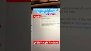 Sidebar Toggle in iPadOS 26 removed!