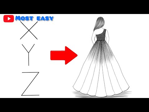 Drawing girl | Easy girl drawing | Drawing for beginners | How to draw | Art video |Backside art