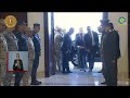 لحظة وصول الرئيس #عبد_الفتاح_السيسي للندوة التثقيفية للقوات المسلحة بمناسبة الاحتفال بيوم الشهيد