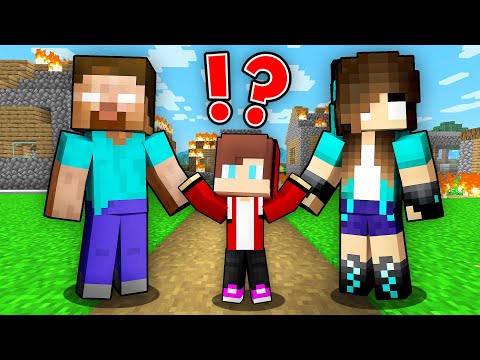 JJ Got Adopted by HEROBRINE FAMILY in Minecraft Maizen!