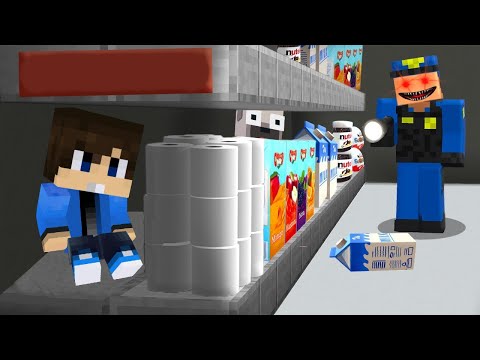 DANI REJTETT HÁZA ÉJSZAKA EGY BOLTBAN A MINECRAFTBAN!
