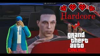 Gta online Hardcore part 1 قراند اونلاين لكن ممنوع اموت
