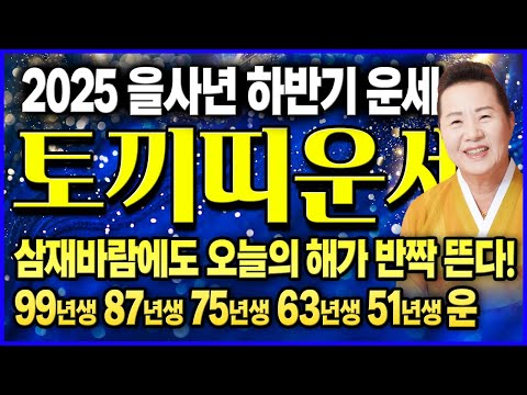 ⭐2025년 하반기 토끼띠운세⭐ 삼재지만 희망은 반드시 있다! 금전,재물,사업,건강 대박나기 위한 현직무속인의 추천! 99년생 87년생 75년생 63년생 51년생 운세