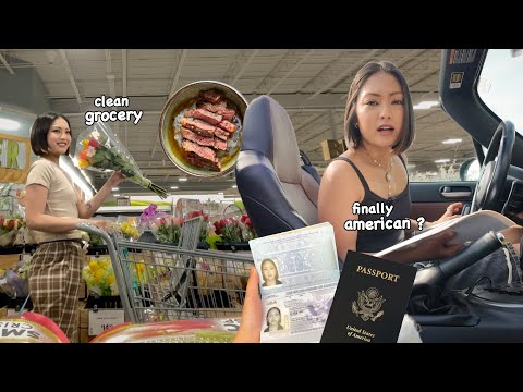 living alone in USA🇺🇸 clean grocery, steak & mash recipe + US citizenship errands