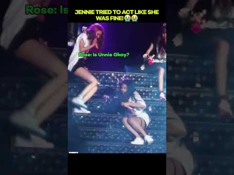 Jennie tried to hide the pain🥺😭