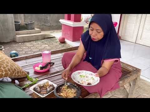 Bikin bantal dari kapuk / lanjut bikin sambil mengga dan makan sendiri saja