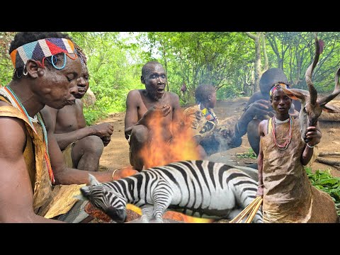 Hadzabe Tribe Hunt Big KUDU🦌 Harvest🍯 Honey On Rainy Season || True Hunters