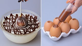 💝Video Memuaskan💝 Tantangan Dekorasi Cokelat Hitam & Putih Dessert Lucu | Resep Kue Cokelat Kreatif