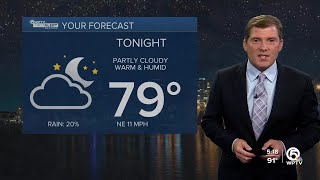 WPTV First Alert Weather Forecast for Evening of Monday, Aug. 18, 2025