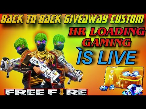 BACK TO BACK GIVEAWAY CUSTOM ROOM 🤑 | FF LIVE TEAM CODE GIVEAWAY | FF LIVE GIVEAWAY 🤑