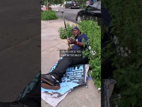 Homeless Grandpa Sleeps On The Street..