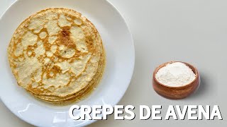 Receta de CREPES de AVENA sin azúcar ni gluten | de sal o de dulce