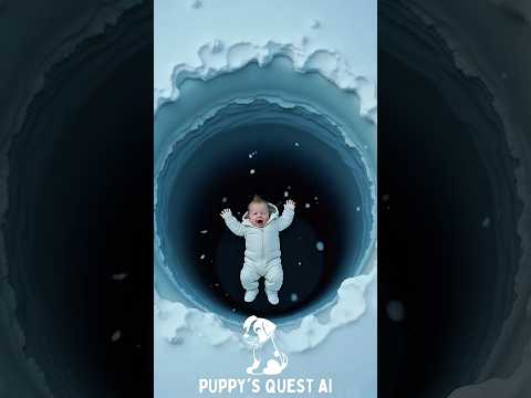 The Baby Fell Into a Deep Hole in The Snow ❄️ 🕳️