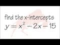 Finding X-Intercepts of Parabolas