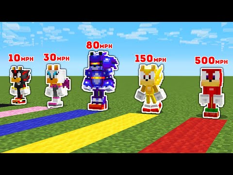 Which Sonic is Faster!? - Minecraft Battle
