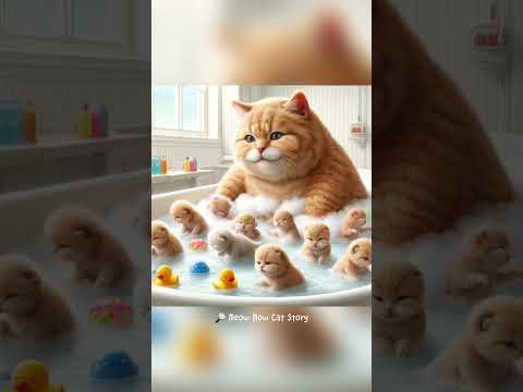 Pregnant kitty about to pop! Can she handle the kitten chaos? #cat #ai #catlovers #story  #aiart