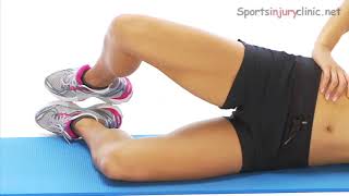 The side lying clam exercise for the hip