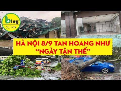 Tình hình thủ đô Hà Nội sau ngày bão Yagi đi qua - chẳng còn lại gì!