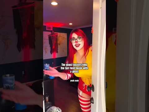 GRIMACE NOOOOO @girlsgotrhythm  #fastfoodhouse #halloween #ghostbusters #shorts