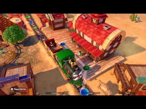 Super Mario Party Jamboree #217 Western Land Luigi vs Mario vs Daisy vs Toadette