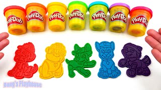 Learning Colors and Creating Paw Patrol Characters with Paw Patrol Play-Doh Molds