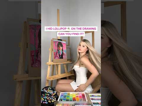 RANDOM CARDS DECIDE WHAT I DRAW😱 DID YOU FIND A LOLLIPOP?🍭 WEDNESDAY & BARBIE🩷 #wednesday #barbie