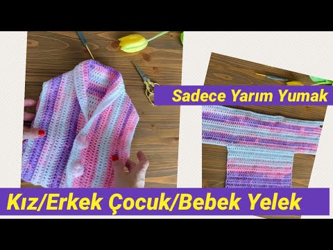 Tığişi Pratik Çocuk Yelek