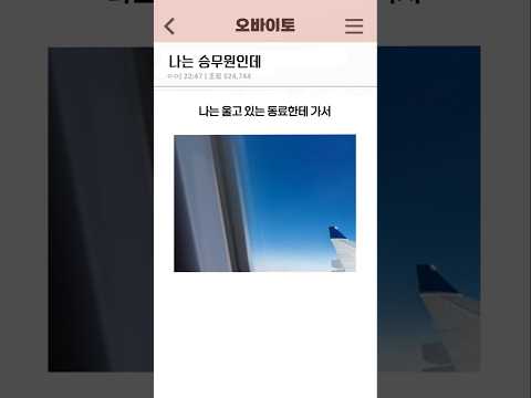 나는 승무원인데