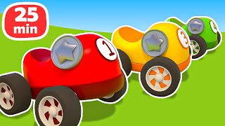 Full episodes of Helper cars' adventures with racing cars, street vehicles and big trucks for kids.