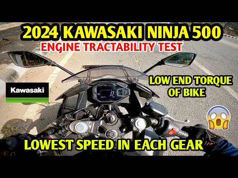 2024 KAWASAKI NINJA 500 Tractibility Test - Lowest Speed of Each Gear | Test Pass or Fail ?