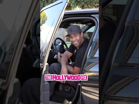 Denzel Washington Talks With Female Paparazzi When Spotted Out Shopping On Melrose Ave. In WeHo, CA