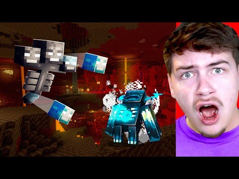 NETHER MONSTERS vs WARDEN In Minecraft!