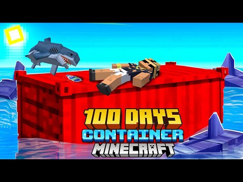 I Survive 100 Days on shipping container in minecraft hardcore