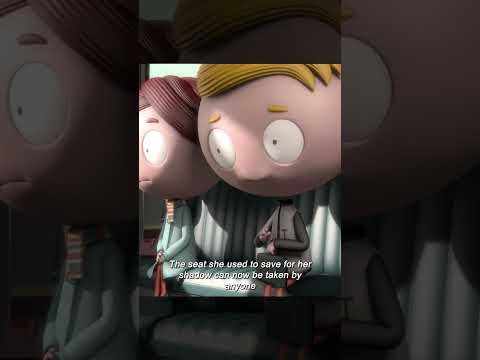 This girl actually treated the shadow as her own child. #film #animation