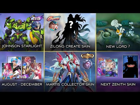 ZILONG CREATE SKIN, AUG - DEC STARLIGHT, JOHNSON STARLIGHT, NEW ZENITH SKIN - Mobile Legends