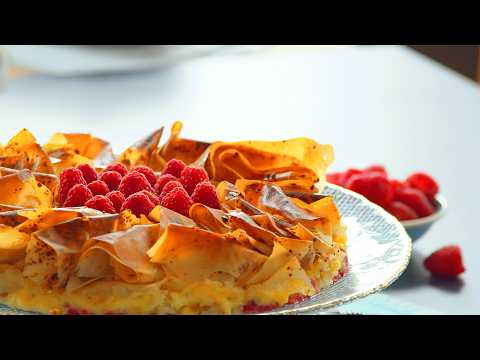 Cuando saques este postre del horno, te aplaudirán sin parar I Pastel Raffaello con frambuesas