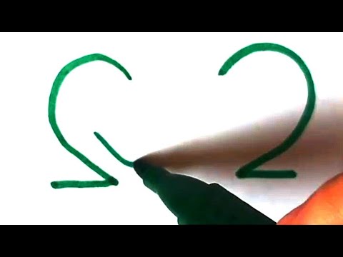 رسم سهل/كيفية تحويل الأرقام إلى رسم/Easy drawing/How to convert numbers to drawing/