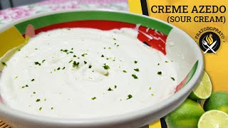 Como fazer Sour Cream (Creme Azedo) Fácil e Rápido de baixo custo