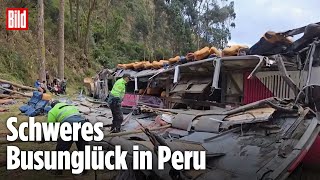 Peru: 18 Menschen sterben in Doppeldecker