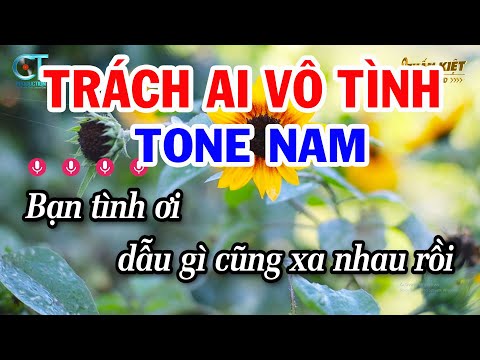 Karaoke Trách Ai Vô Tình Tone Nam ( Em ) Nhạc Sống Beat Mới | Tuấn Kiệt