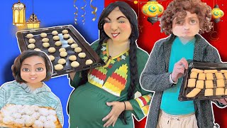 لما تجيبوا فلاحه حامل 🤰 تعمللكوا كحك العيد 🍪🎉