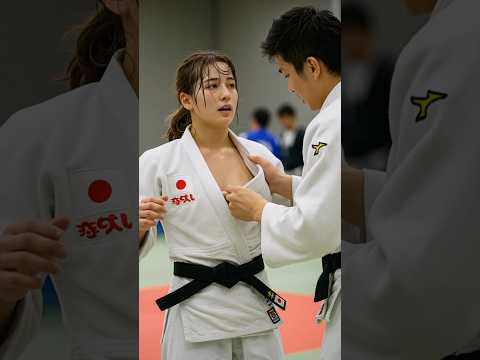 先輩に襟を正してもらう柔道家3 #ai #athlete #judo #かわいい #美女 #sports