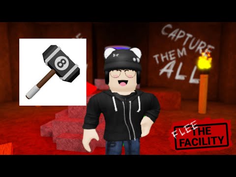 Testando a marreta 8 Ball (Roblox flee the facility)