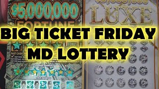 BIG TICKET FRIDAY 👀 MARYLAND LOTTERY 👻 #subscribe #money #lottery